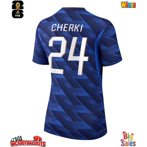 France Rayan Cherki #24 Replica Home Stadium Shirt for Women World Cup 2026 Short Sleeve